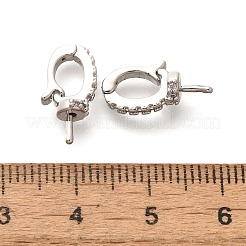 Стойка покрытие латунь микропаве кубический цирконий штифты скобы&nbsp;KK-H508-07P