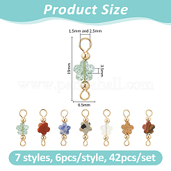 42 шт. 7 стиля подвески-коннекторы из опалита&nbsp;PALLOY-FH00163