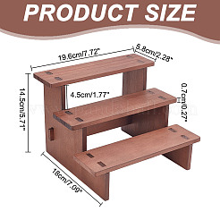 3-ярусный деревянный органайзер для ювелирных изделий с подставками для витрины&nbsp;ODIS-WH0058-19C