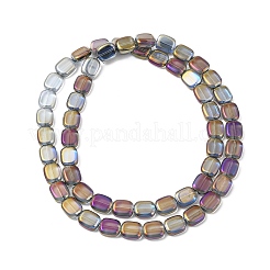 Brins de perles de verre de galvanoplastie transparentes&nbsp;EGLA-P049-02A-FR04