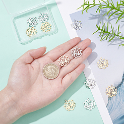 12 шт. подвески из нержавеющей стали 201 двух цветов&nbsp;STAS-BC0002-70