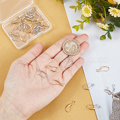 20 пара 2-х стилевых латунных крючков для сережек&nbsp;KK-BBC0004-30