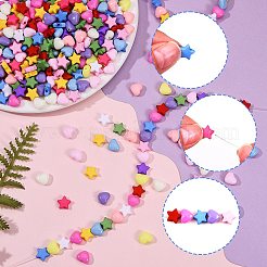 1500шт 15 стиля непрозрачные акриловые бусины&nbsp;SACR-SZ0001-13