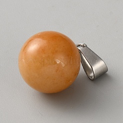 Natürliche Topas-Jade-Anhänger mit runden Kugeln&nbsp;G-WH0030-47F