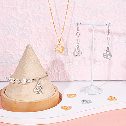 40 шт. 2-х цветные кабошоны из нержавеющей стали 304&nbsp;STAS-DC0001-20