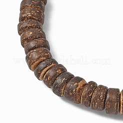 Эластичные браслеты из синтетической бирюзы и натурального кокоса&nbsp;BJEW-JB12636