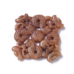 Colgantes de jade natural de estilo chino&nbsp;G-L523-052