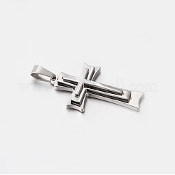 Подвески-кресты из нержавеющей стали 304&nbsp;LS-STAS-M185-33P