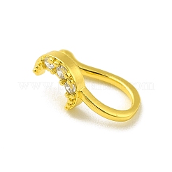 Прозрачная лунная клипса из кубического циркония на кольцах в носу AJEW-F059-13G