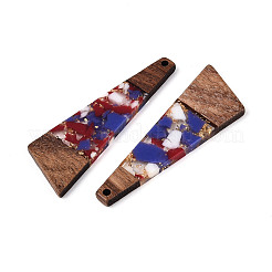 Большие подвески из прозрачной смолы и орехового дерева&nbsp;RESI-TAC0017-70-D01