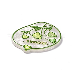 Cabochons en acrylique imprimés sur le thème des fleurs&nbsp;MACR-J121-01D