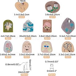 Kit fai da te per realizzare orecchini pendenti stampati in 3D&nbsp;DIY-NB0005-74