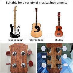 2 Satz 2 Farben Kunststoff Gitarren-Tuner-Mechaniken Halbkreis-Tasten&nbsp;FIND-FH0002-78