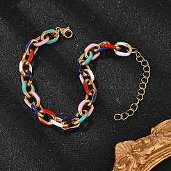 Браслеты из цепей из нержавеющей стали 304&nbsp;BJEW-P351-03G