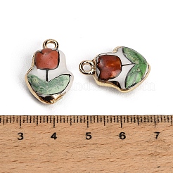 Porcellana fatta a mano con pendenti in ottone&nbsp;PR-CBAB520-06B