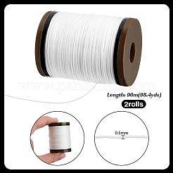 Круглый шнур из вощеного полиэстера длиной 90 м.&nbsp;YC-WH0019-02A