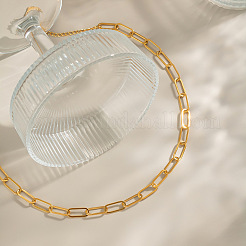 Colliers européens à chaîne trombone en acier inoxydable 304 de 7 mm pour femmes&nbsp;ZU6039-1