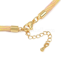 Изготовление ожерелий из круглого нейлонового хлопкового шнура диаметром 4 мм&nbsp;NJEW-C106-02G-07