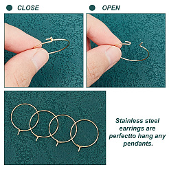 Weinglas-Anhängerringe aus 304 Edelstahl&nbsp;STAS-UN0001-49G