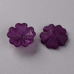 Tapas de cuentas de acrílico esmerilado transparente&nbsp;X-MACR-S371-04A-743