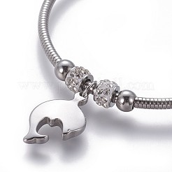 Bracelets à breloques en acier inoxydable 304&nbsp;BJEW-P258-04
