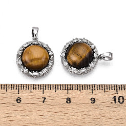 Природных тигровый глаз подвески&nbsp;KK-N258-11P