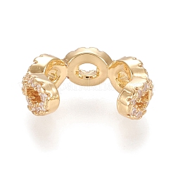 Латунные серьги-манжеты из прозрачного кубического циркония&nbsp;EJEW-M195-09G