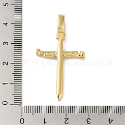 Ciondoli in ottone con placcatura a cremagliera con micro pavé di zirconi chiari&nbsp;KK-B092-05G