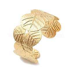 Браслеты-манжеты из нержавеющей стали 304 для женщин&nbsp;BJEW-B120-02G-01