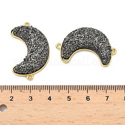 Подвески-соединители из латуни с друзовой смолой&nbsp;KK-C158-05C-G