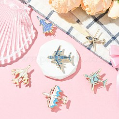 6 шт. 6 эмалевых значка в виде самолета&nbsp;JEWB-CJ0002-99