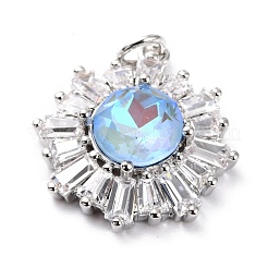 Латунные микро проложить кубического циркония подвески&nbsp;ZIRC-O044-21B-P