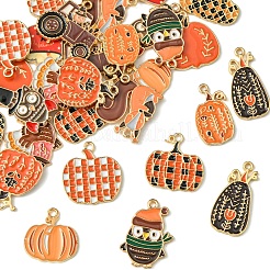 30 шт. 15 стиля День благодарения эмалевые подвески из сплава золотистого тона&nbsp;ENAM-FS0002-03