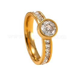Bagues en acier inoxydable 304 et strass&nbsp;WG87391-01
