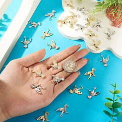 40 pendentif en alliage bicolore et strass cristal&nbsp;FIND-TA0010-68