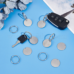 Наборы для изготовления брелок-подвески из нержавеющей стали 304&nbsp;DIY-UN0006-15