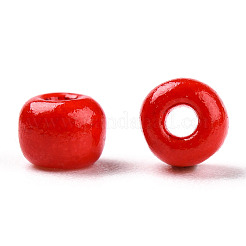 Непрозрачные и прозрачные внутренние цвета 6/0 стеклянный бисер&nbsp;SEED-F004-4mm-05