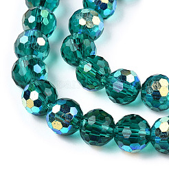 Прозрачные стеклянные бусины гальваническим пряди&nbsp;EGLA-TAC0006-05C