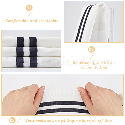 Elastischer Polyester-Rippstoff für Manschetten&nbsp;LS-DIY-WH0028-96D