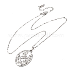 Colliers à pendentif en acier inoxydable 304 avec chaîne câble pour hommes et femmes&nbsp;NJEW-K308-03C-P