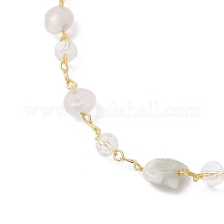 Ensembles de boucles d'oreilles et de colliers faits à la main en perles de morganite naturelle&nbsp;SJEW-JS01342-01
