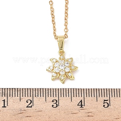 Подвеска из латуни с микропаве из прозрачных кубических цирконий&nbsp;NJEW-D341-12A-G