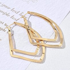 Boucles d'oreilles en laiton de cercle pour les femmes&nbsp;KK-CBA4112-08G