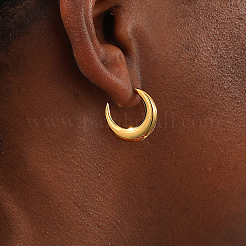 Elegante geometrische Mond Ohrstecker aus Messing&nbsp;AA9620