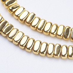 Гальванизировать немагнитных синтетический гематит бисер пряди&nbsp;G-J382-2x4x2mm-B03