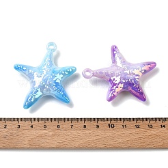 Grands pendentifs en acrylique opaque plaqué UV&nbsp;AC-CBA617C-04