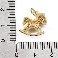 Messing Micro Pave schwarz Zirkonia Charms&nbsp;CU-L001-18G-14
