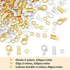 120 шт. 2 цветные застежки из цинкового сплава&nbsp;DIY-HY0001-37