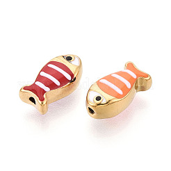 Эмалированные бусины из нержавеющей стали 304&nbsp;STAS-N124-38G