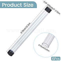 Transparente Aufbewahrungsröhrchen aus PVC-Kunststoffperlen&nbsp;AJEW-CY0002-92A